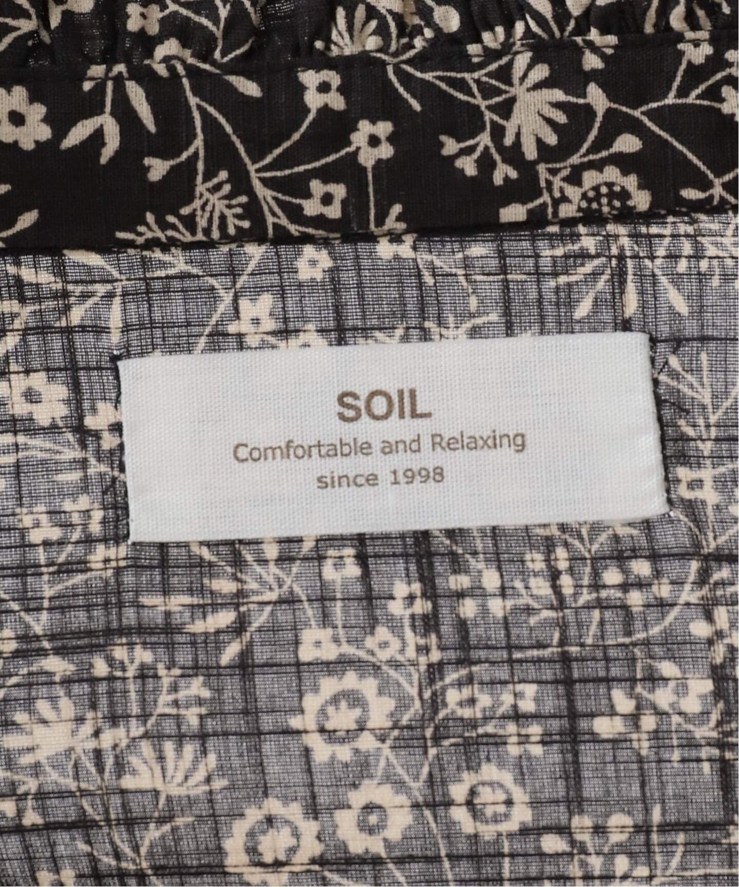 SOIL 】SMALL FLOWER PRINT FRILL COLLAR SHI（シャツ／ブラウス
