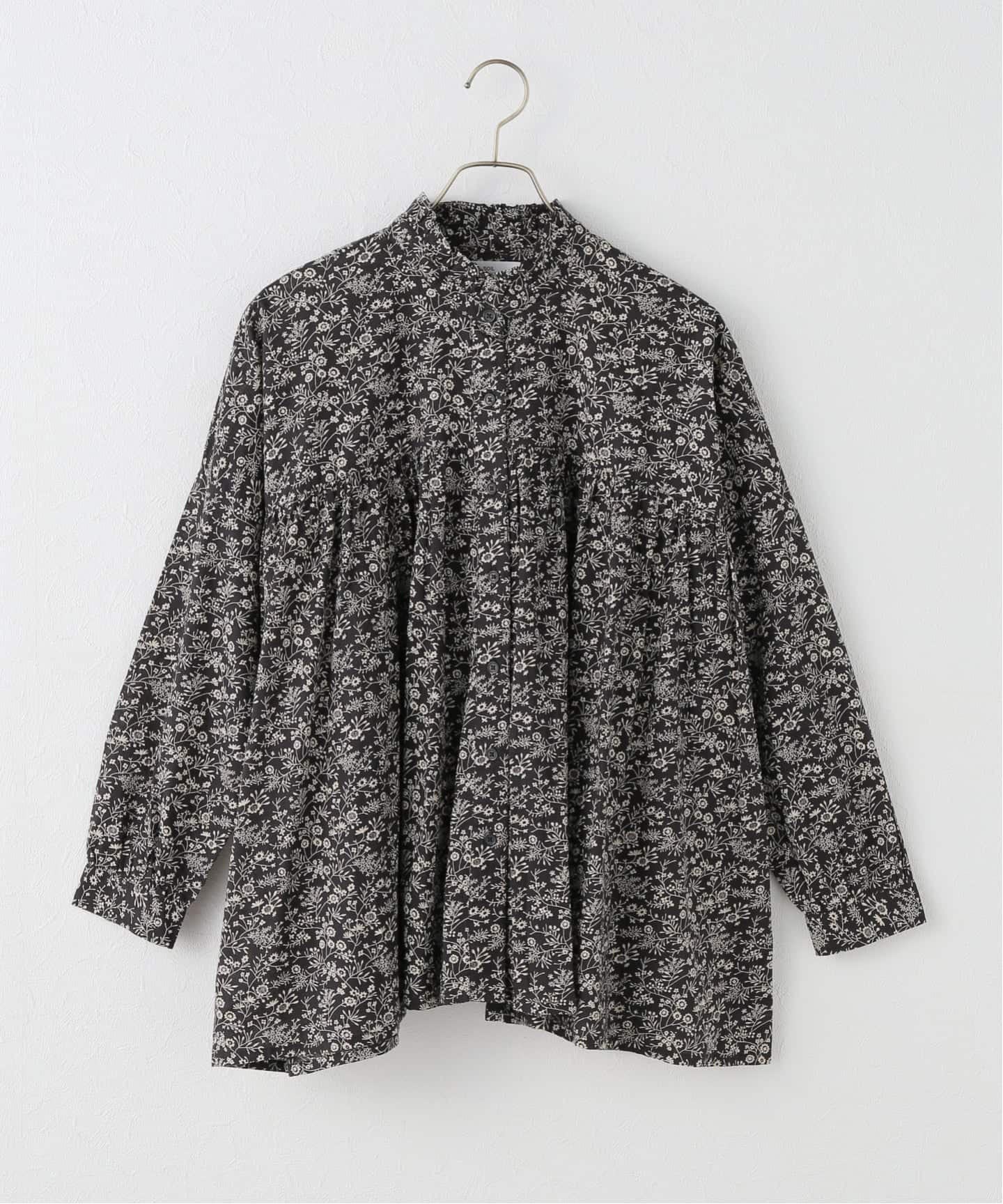 SOIL 】SMALL FLOWER PRINT FRILL COLLAR SHI（シャツ／ブラウス
