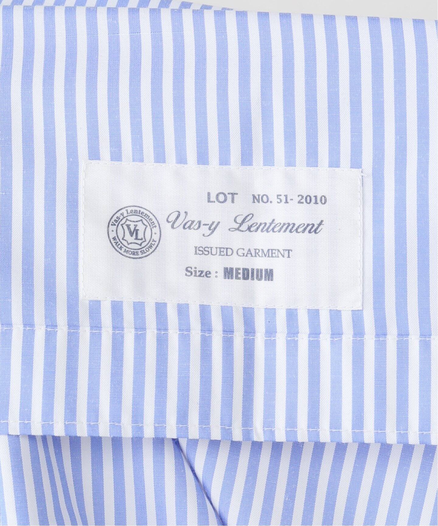VAS-Y LENTEMENT/ヴァジーラントマン】POPLIN STRIPE L/SL SHIRT