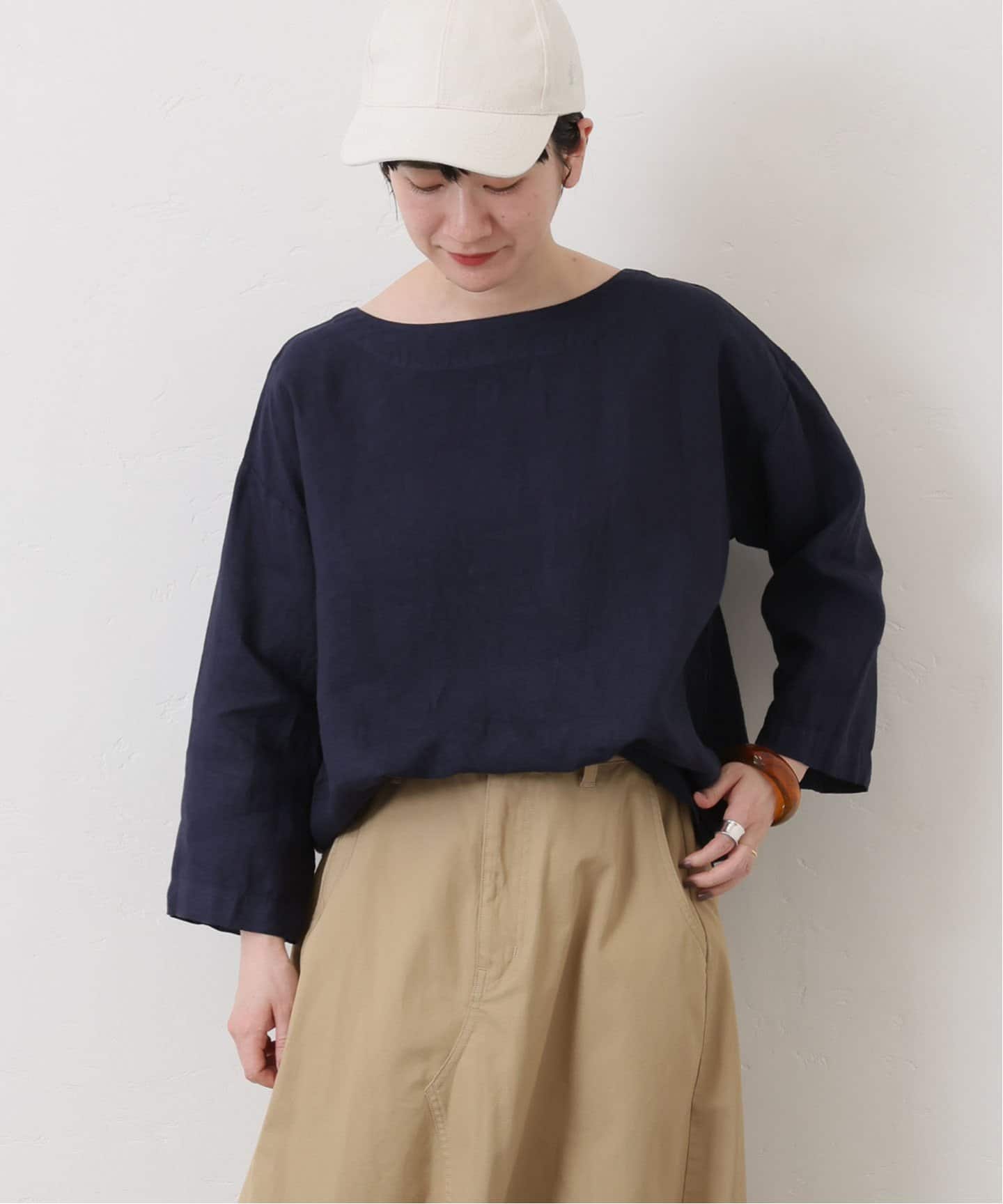 j.s luxe 購入、アーメン　ボートネック　プル ARMEN】 LINEN PLAIN BOAT NECK PULL（シャツ／ブラウス