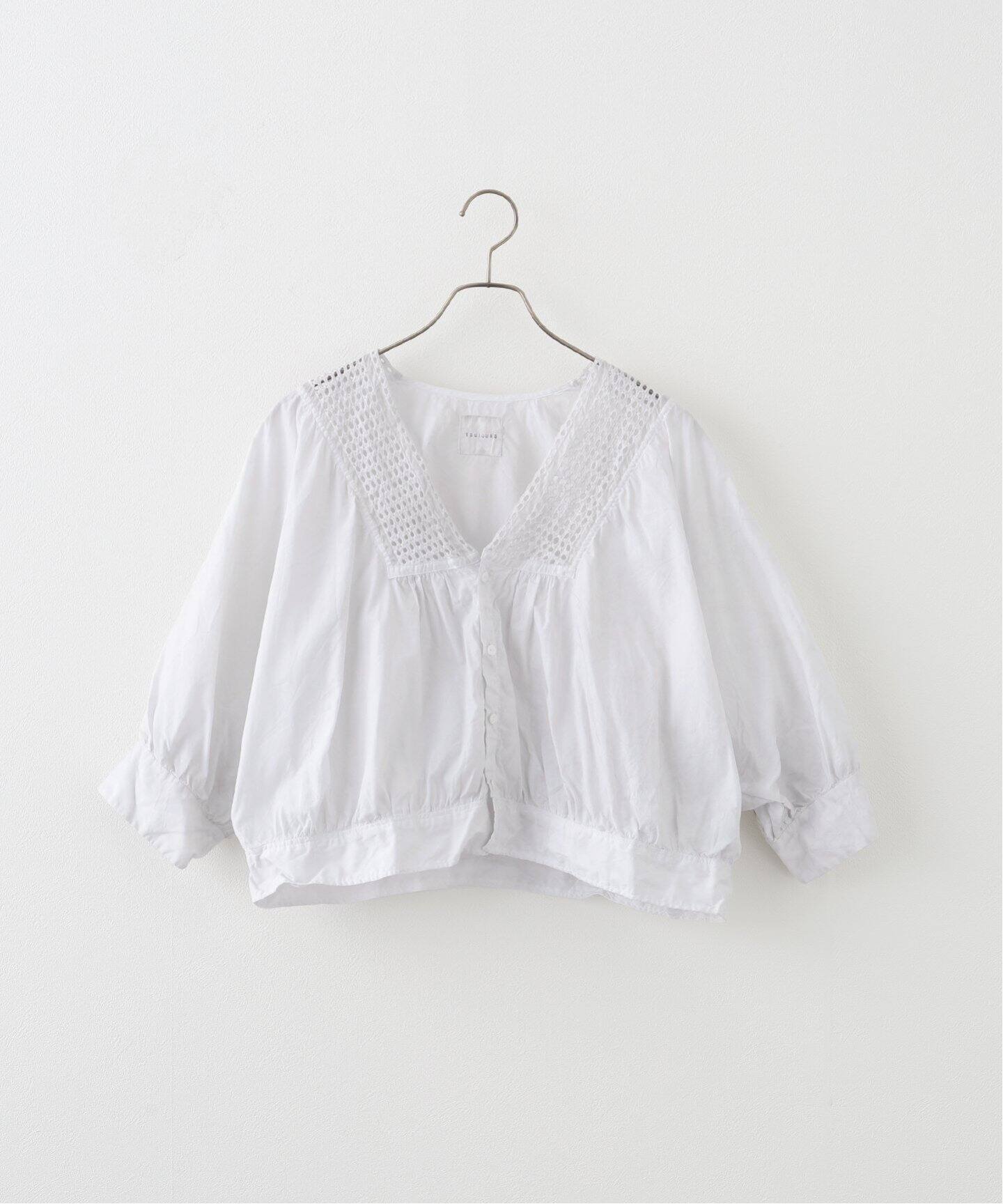 TOUJOURS】 COTTON PAPER Lace Bolero Shirt（シャツ／ブラウス 