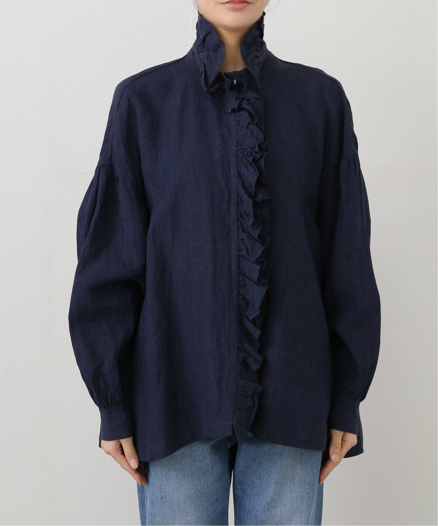 TOUJOURS 】 LINEN CLOTH Ruffle Shirt（シャツ／ブラウス）｜journal 