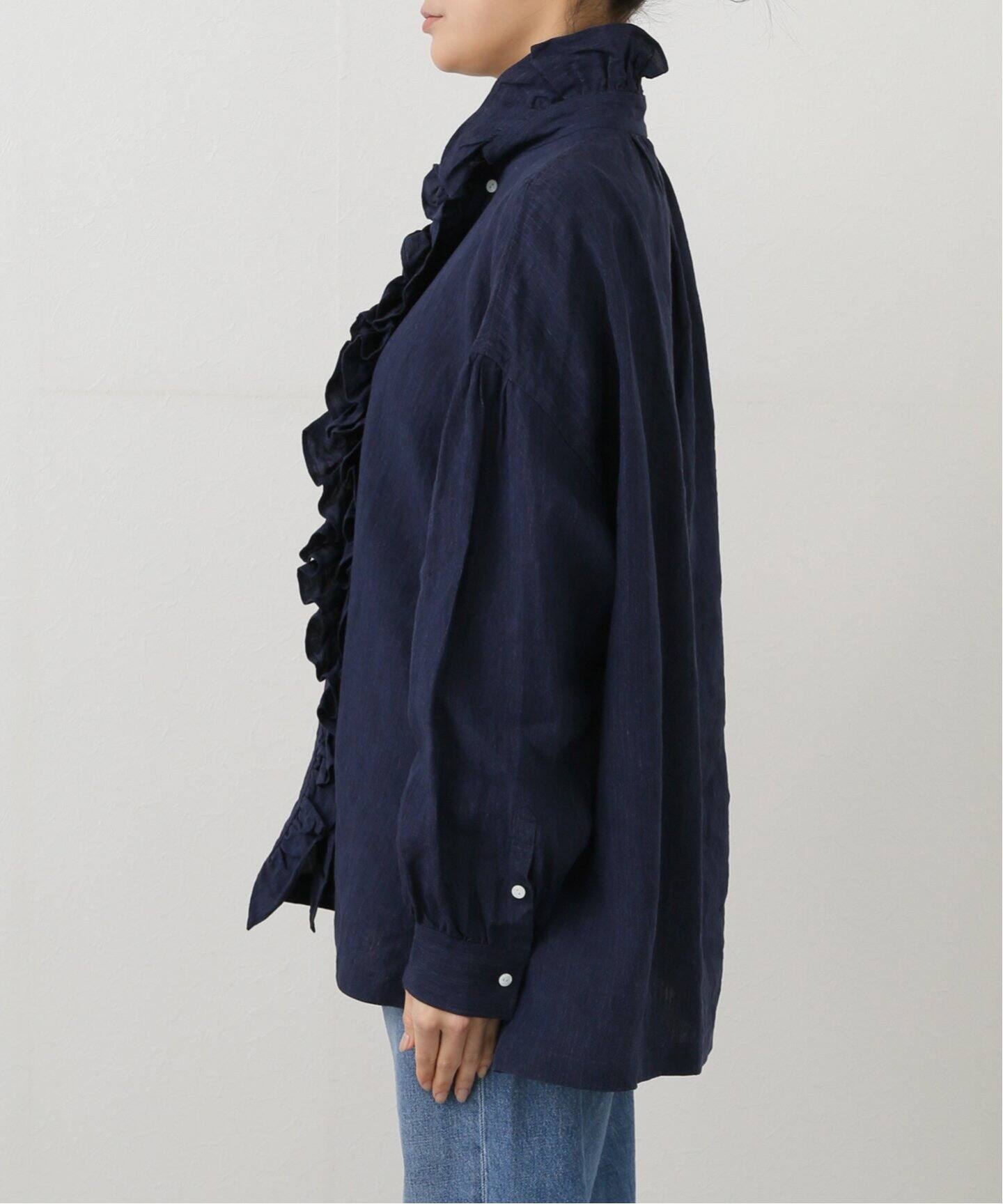 TOUJOURS 】 LINEN CLOTH Ruffle Shirt（シャツ／ブラウス）｜journal 