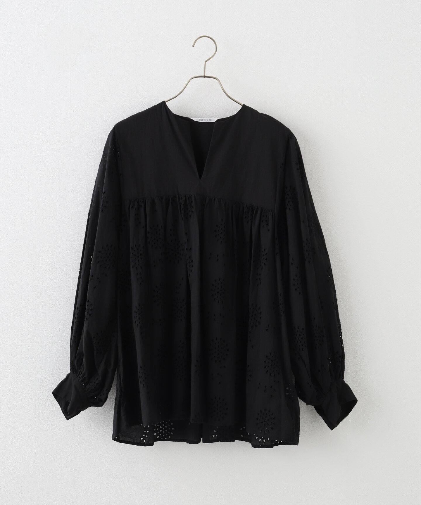 TOUJOURS】 LACE EMBROIDERY Classic Smock S（シャツ／ブラウス