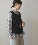 【Urbancode 】FAUX LEATHER SLEEVELESS PULL