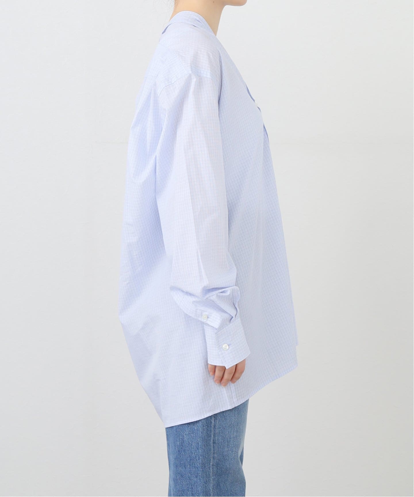 試着程度　6397　48,400円　シャツ　ジャーナルスタンダードラックス 6397】COLLARLESS SHIRT（シャツ／ブラウス）｜journal standard