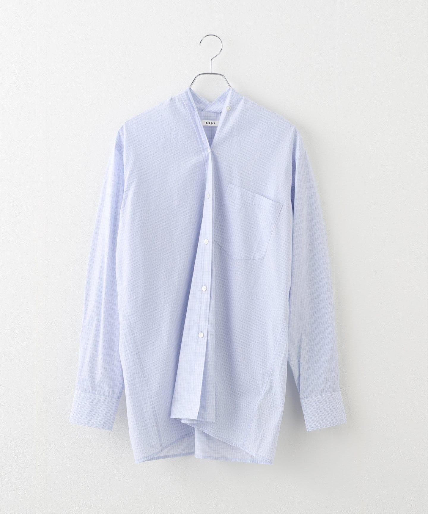 試着程度　6397　48,400円　シャツ　ジャーナルスタンダードラックス 6397】COLLARLESS SHIRT（シャツ／ブラウス）｜journal standard