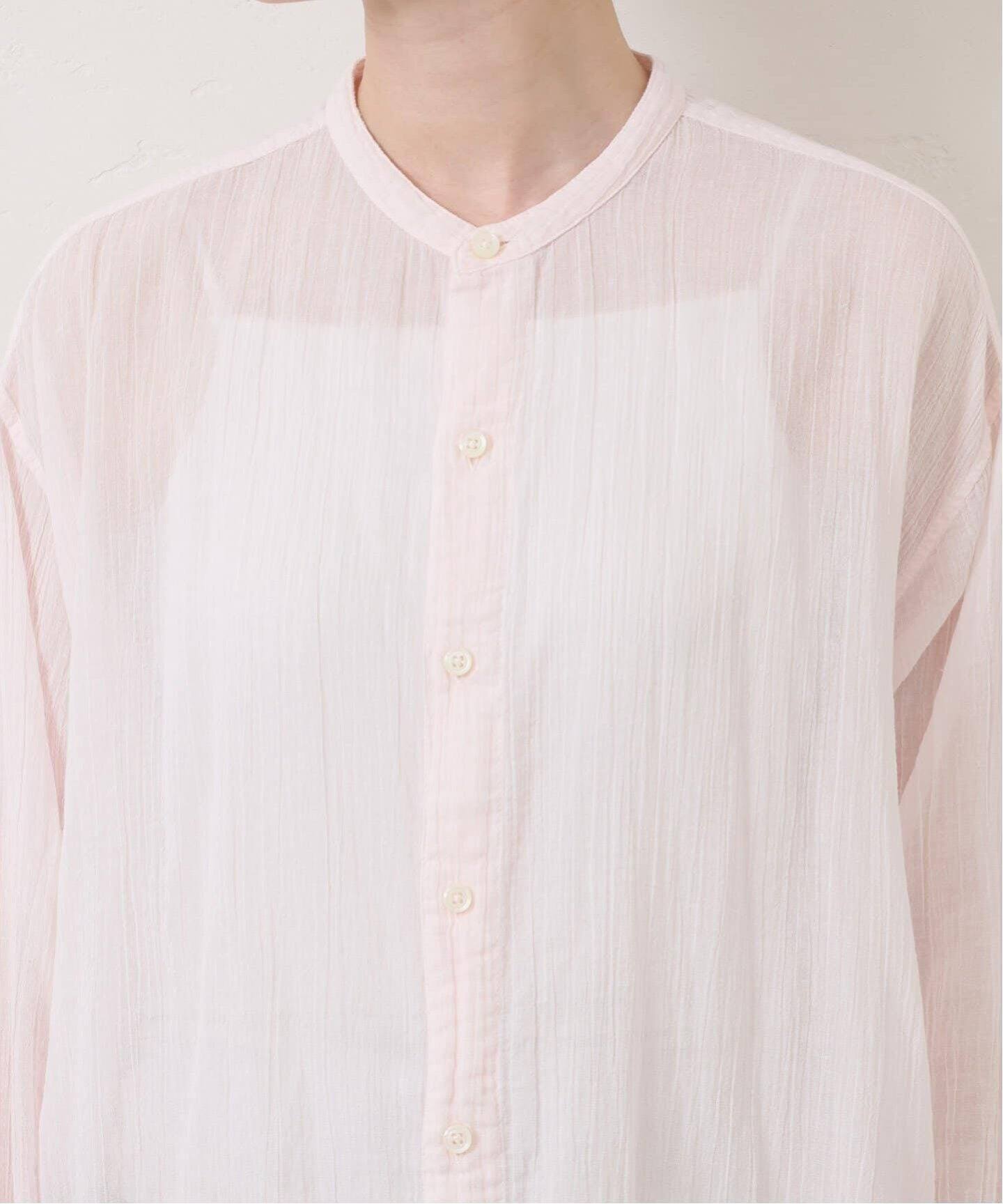 ARMEN】BANDED COLLAR LONG SHIRT（シャツ／ブラウス）｜journal