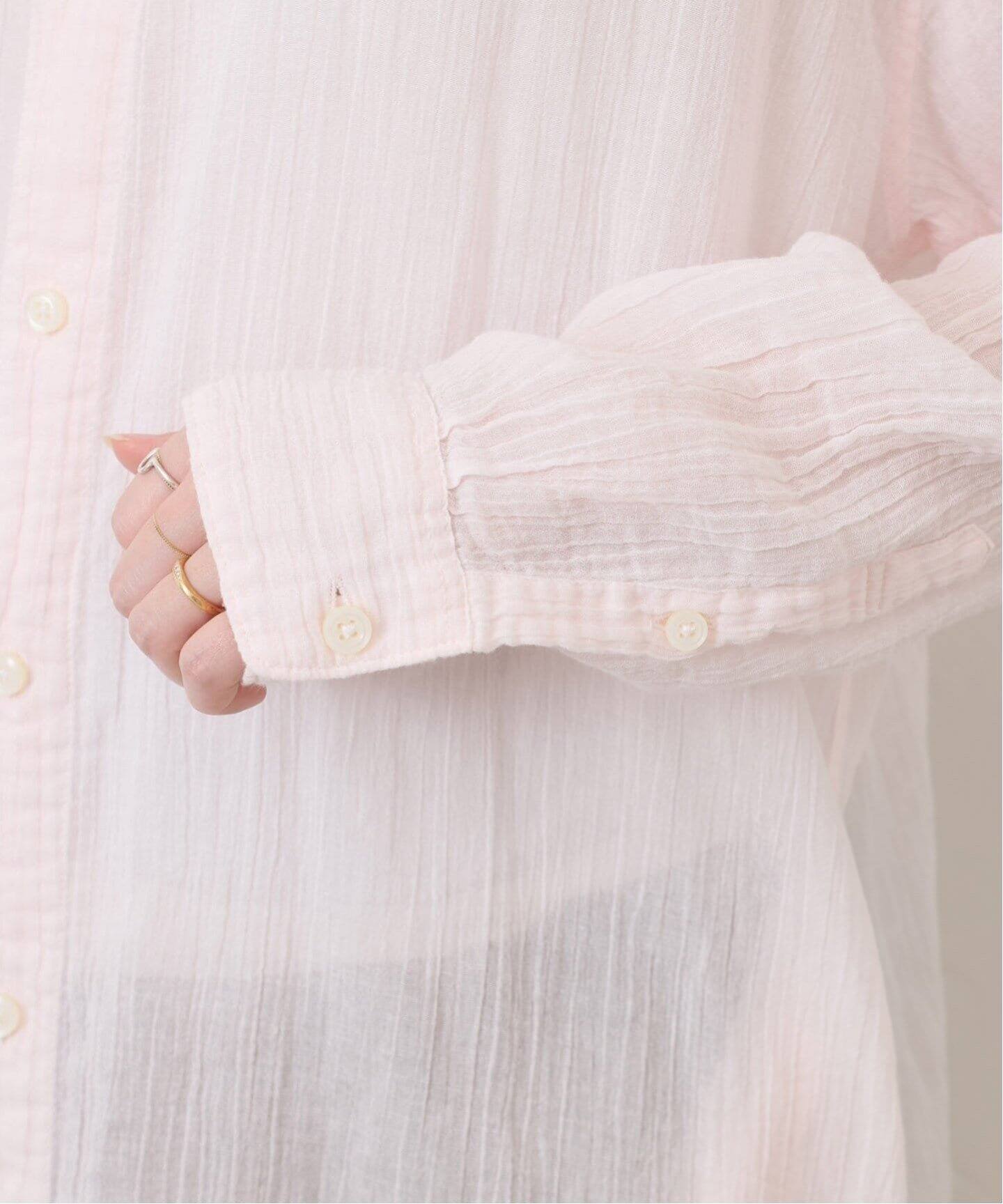 ARMEN】BANDED COLLAR LONG SHIRT（シャツ／ブラウス）｜journal