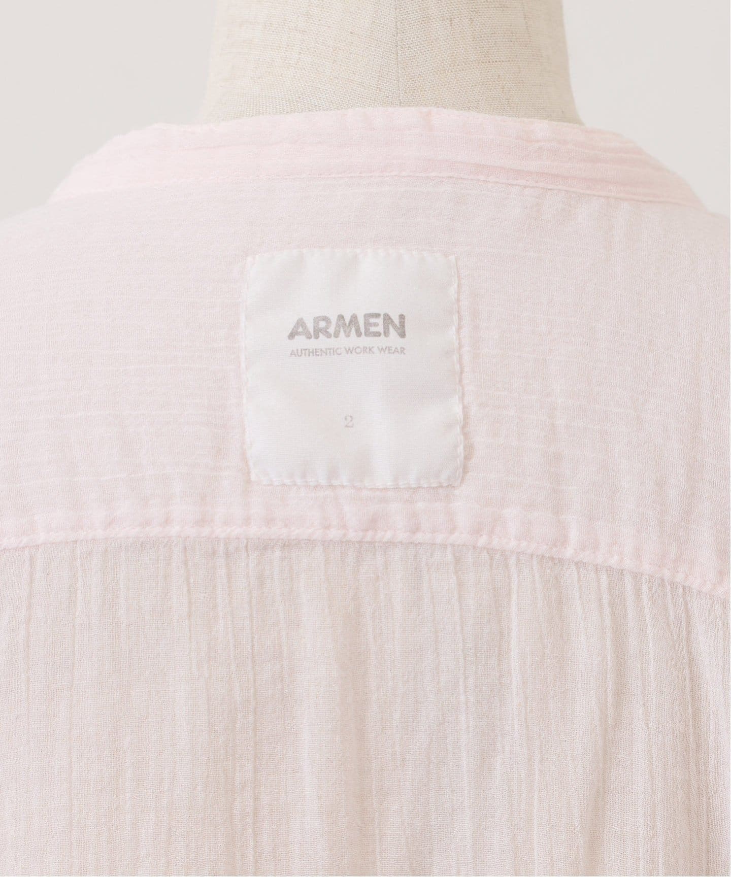 ARMEN】BANDED COLLAR LONG SHIRT（シャツ／ブラウス）｜journal