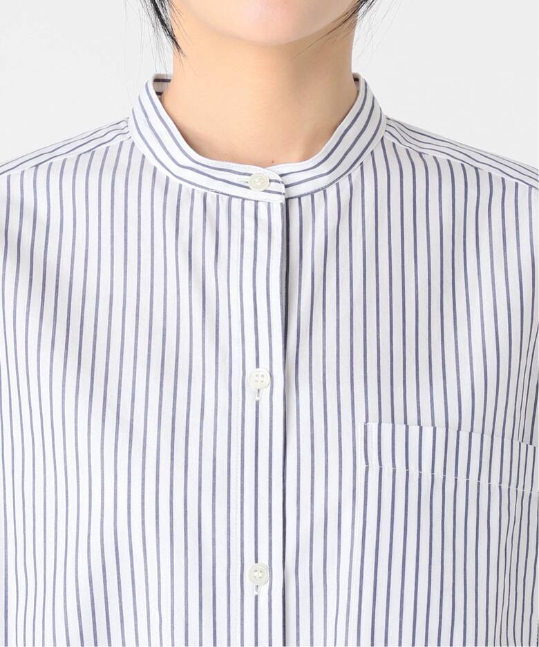 ストライプバンドカラーバルーンシャツ（シャツ／ブラウス）｜JOURNAL  