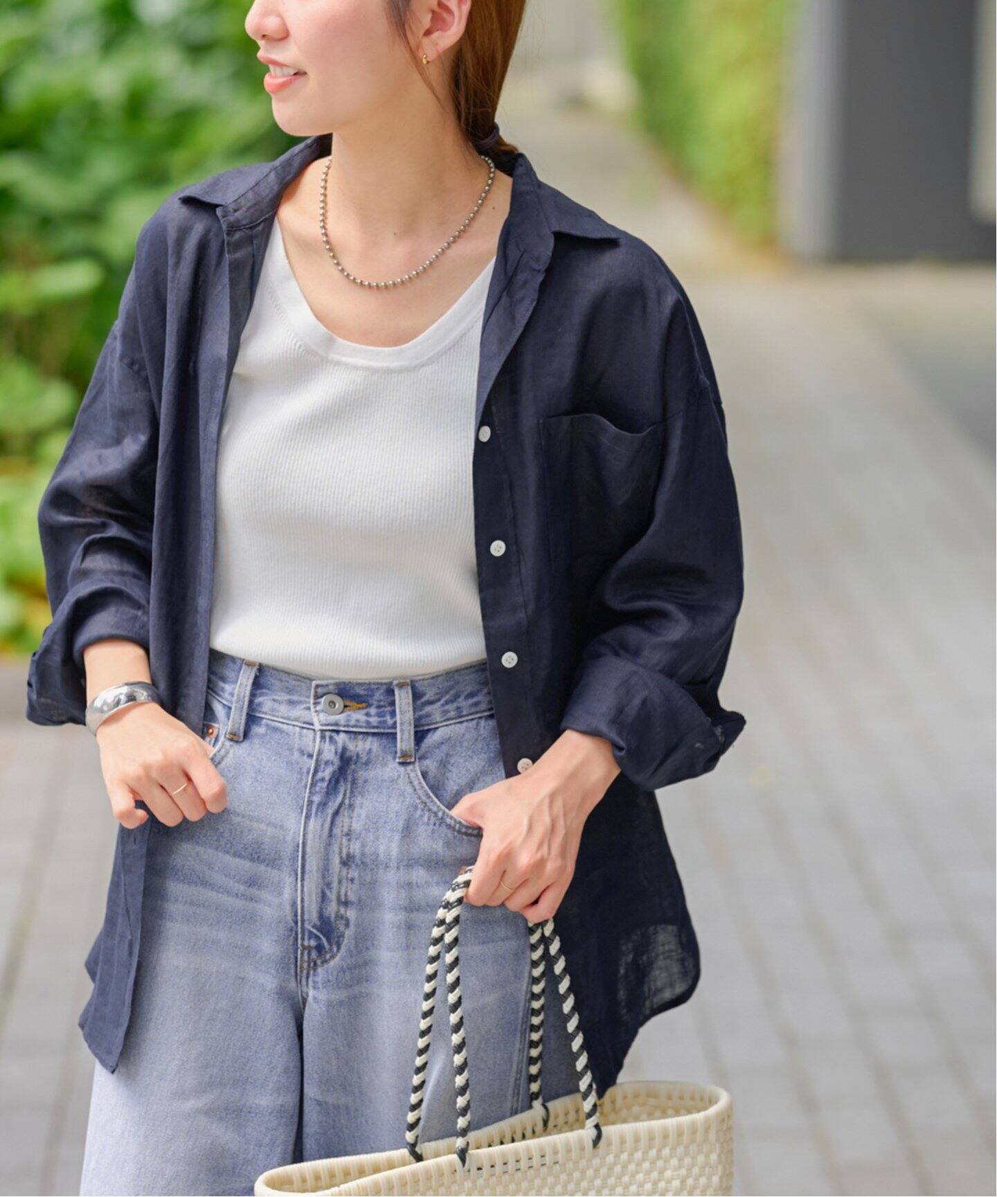 ジャーナルスタンダード レリューム No.66フレンチリネンビッグスキッパー 手洗い可 / No.66フレンチリネンビッグスキッパー（シャツ