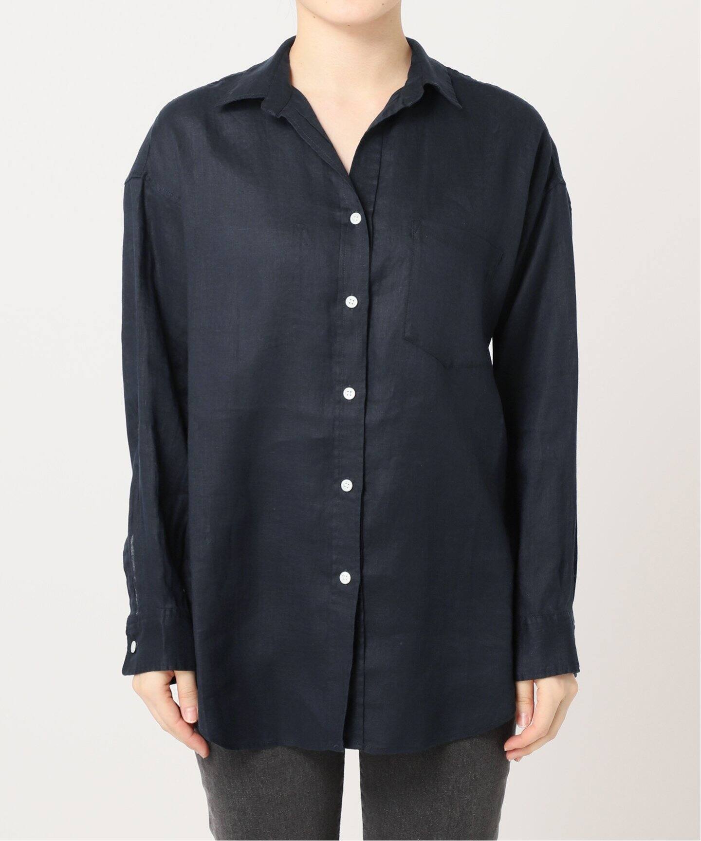 手洗い可 / No.66フレンチリネンビッグスキッパー（シャツ