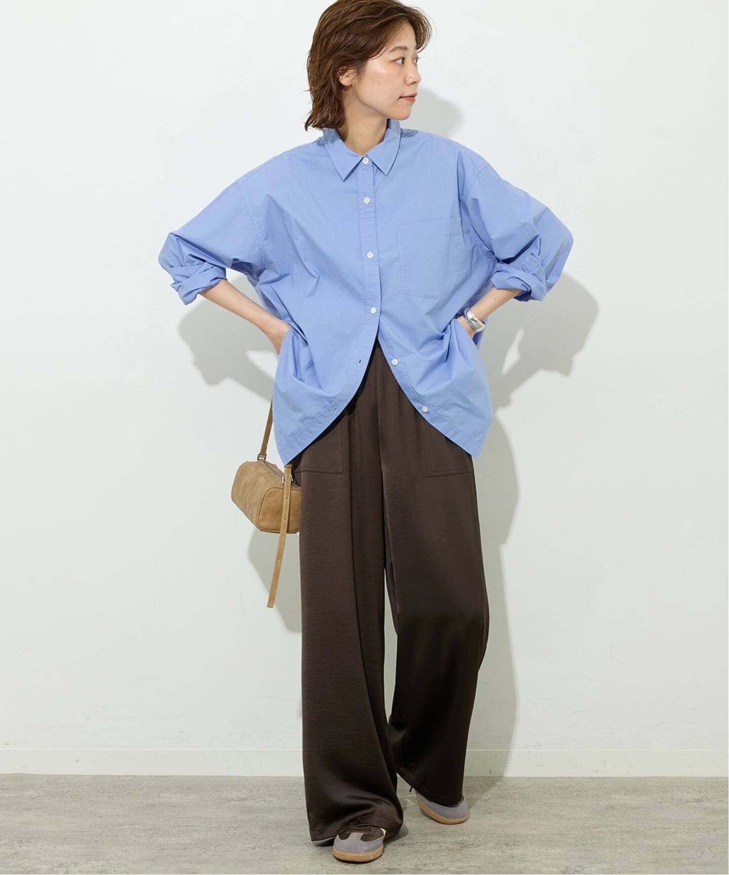 コットンタイプライターオーバーサイズシャツ（シャツ／ブラウス