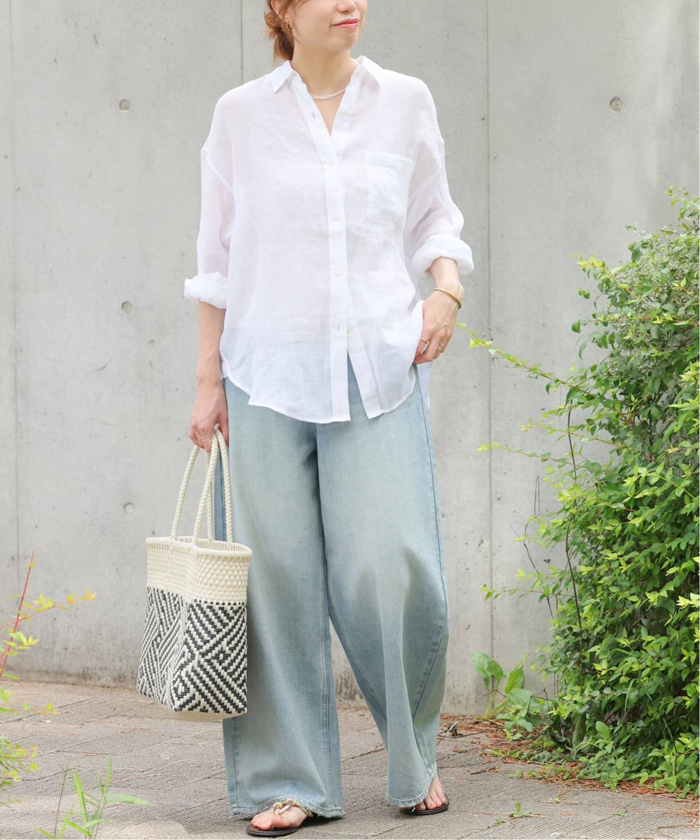 追加2》手洗い可 / ラミーオーバーサイズシャツ（シャツ／ブラウス