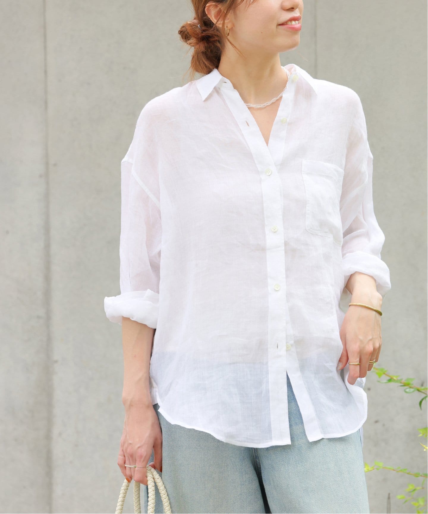追加2》手洗い可 / ラミーオーバーサイズシャツ（シャツ／ブラウス