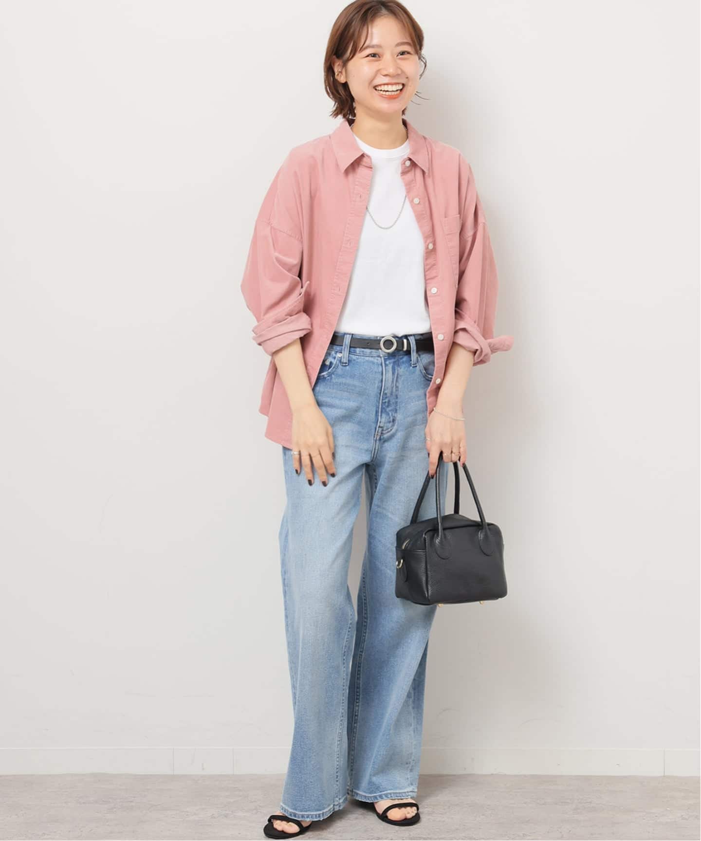 コットンコーデュロイオーバーサイズシャツ（シャツ／ブラウス