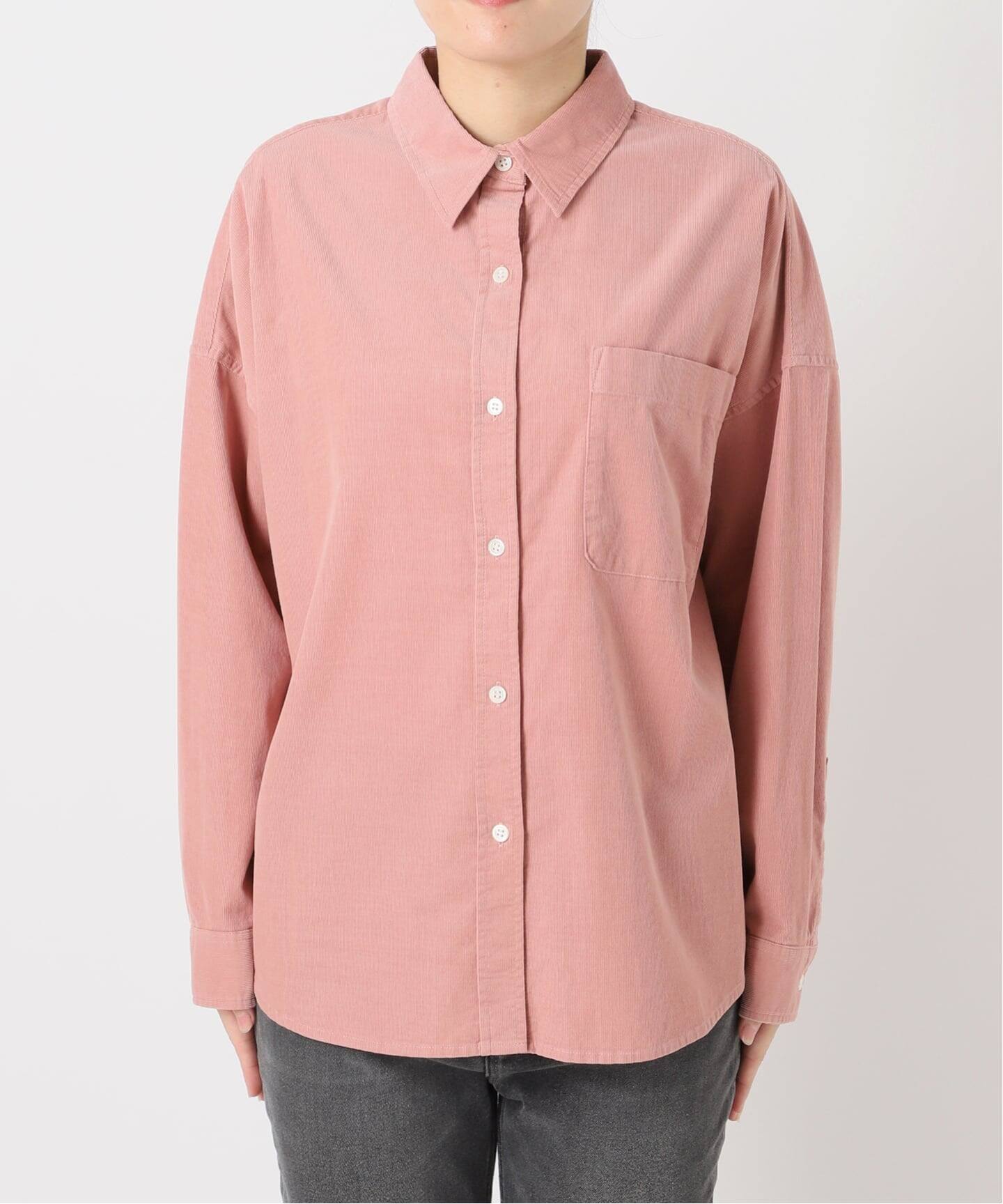 コットンコーデュロイオーバーサイズシャツ（シャツ／ブラウス