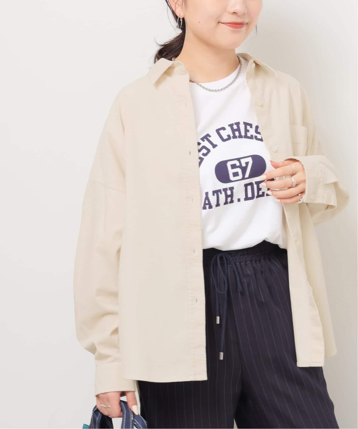 コットンコーデュロイオーバーサイズシャツ（シャツ／ブラウス