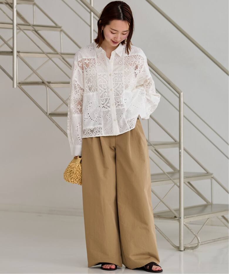 パッチワークレースショートシャツ（シャツ／ブラウス）｜JOURNAL  