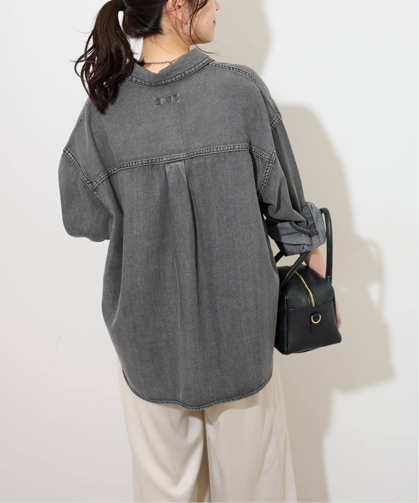 WEB限定追加2》デニムプルオーバーシャツ（シャツ／ブラウス