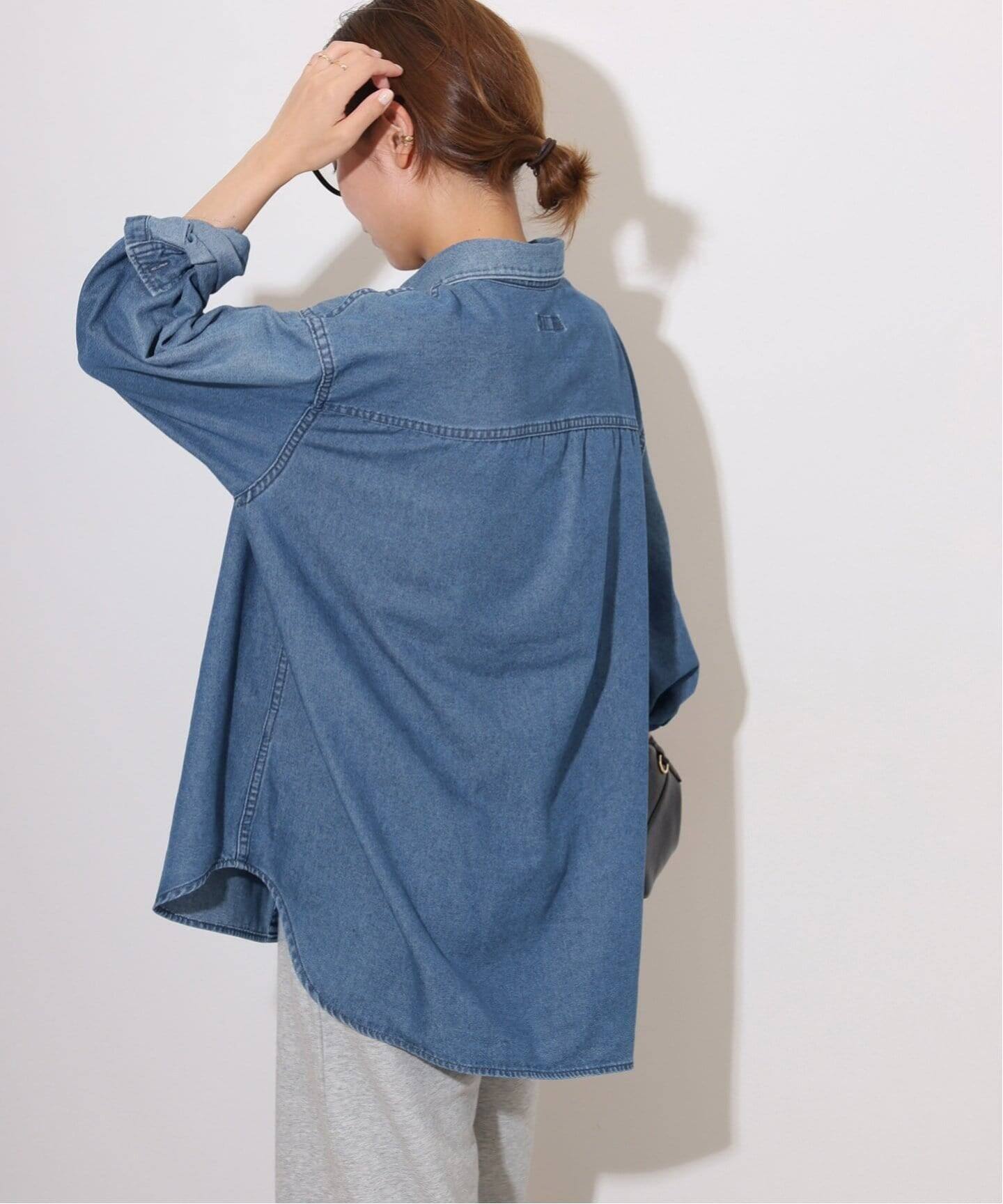 WEB限定追加》デニムオーバーサイズシャツ（シャツ／ブラウス