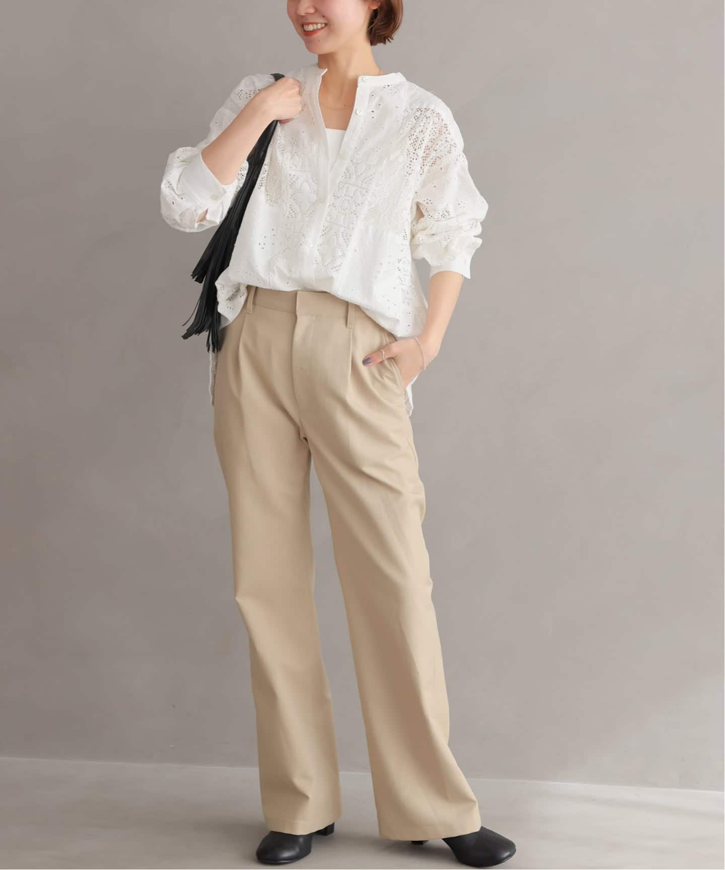 追加予約》パッチワークレースシャツ（シャツ／ブラウス）｜JOURNAL