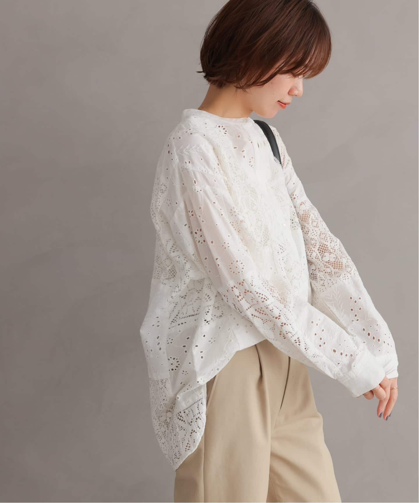 追加予約》パッチワークレースシャツ（シャツ／ブラウス）｜JOURNAL