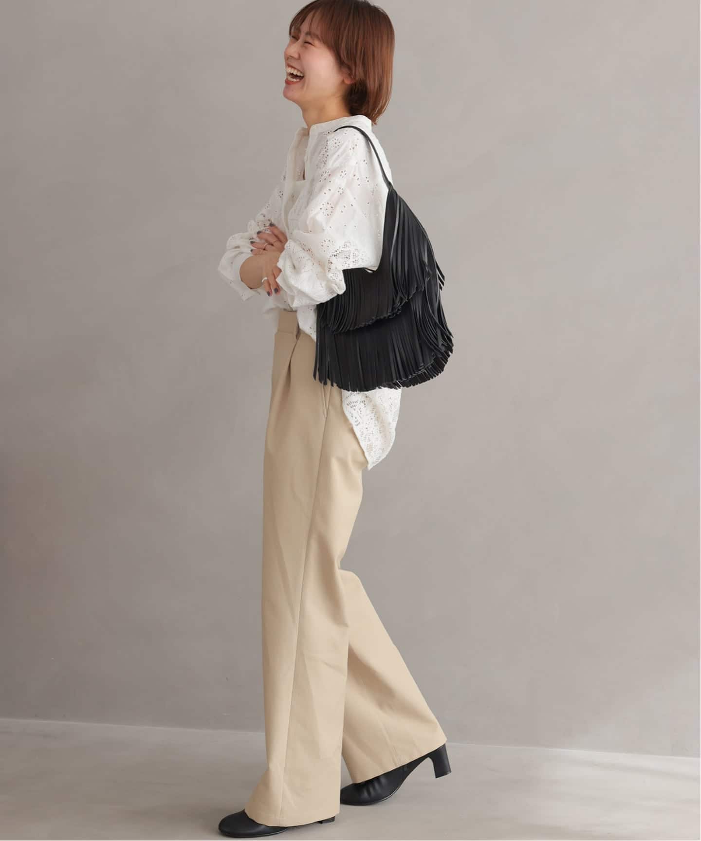 追加予約 / 新色》パッチワークレースシャツ（シャツ／ブラウス