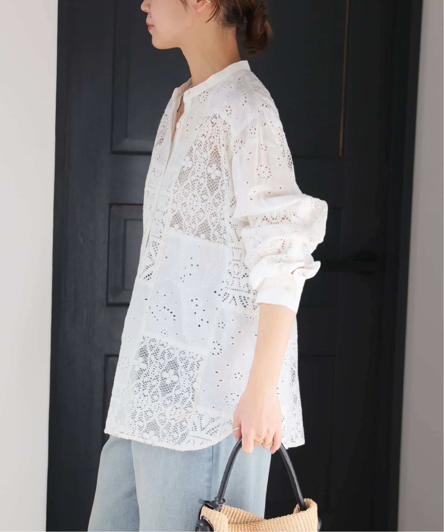 追加予約》パッチワークレースシャツ（シャツ／ブラウス）｜JOURNAL