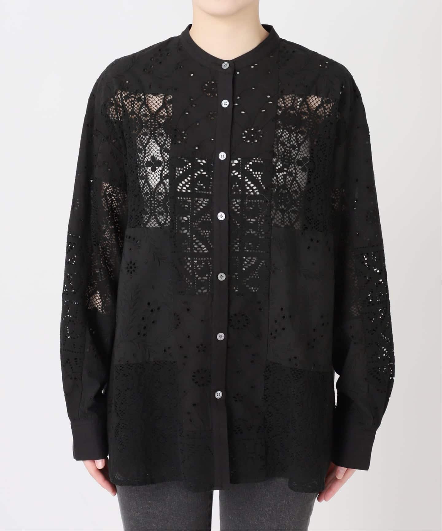 追加予約 / 新色》パッチワークレースシャツ（シャツ／ブラウス