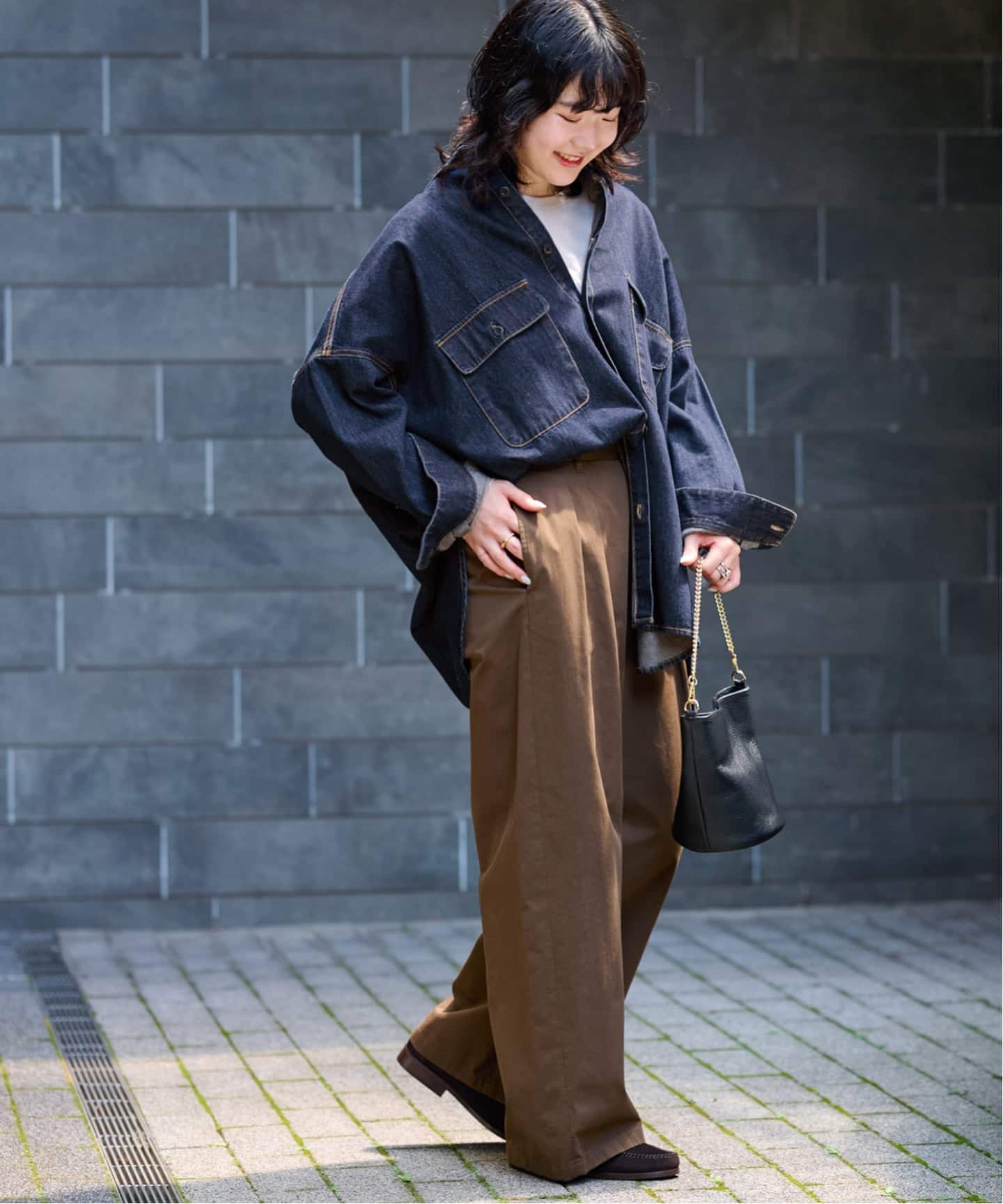 追加》【LANCER/ランサー】デニムビッグシャツ（シャツ／ブラウス