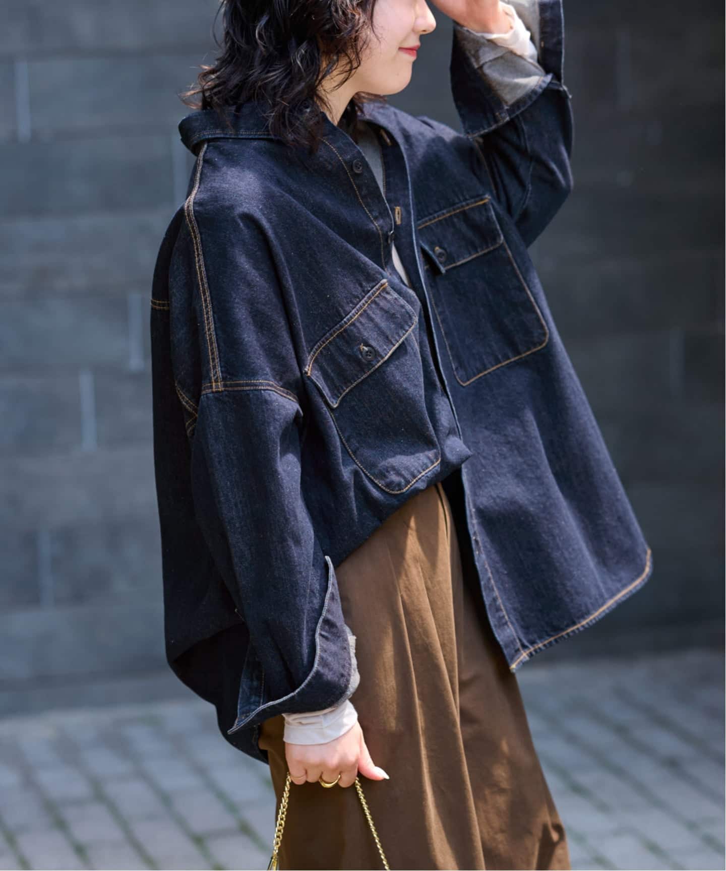 【新品】journalstandardrelume✳︎25ss✳︎デニムビッグシャツ JOURNAL STANDARD relume ブラウス シャツ 「追加」「LANCER