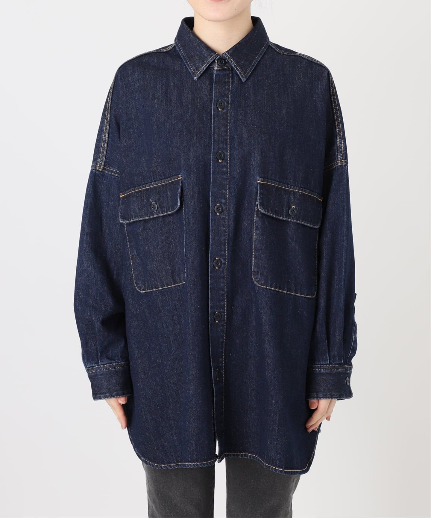 追加》【LANCER/ランサー】デニムビッグシャツ（シャツ／ブラウス
