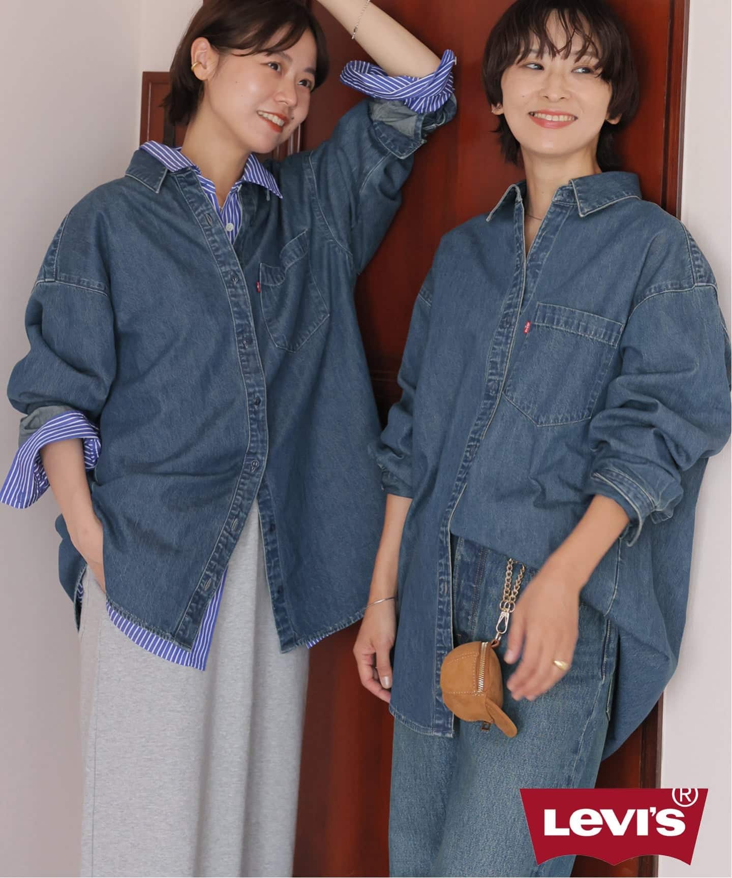 美品　journal standard × Levi's 別注デニムシャツ 別注【LEVI'S/リーバイス】デニムシャツ（シャツ／ブラウス