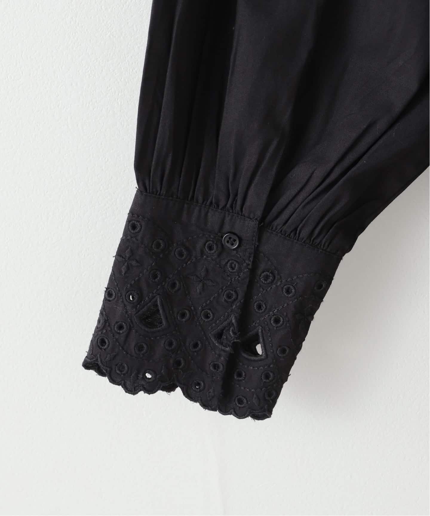 ≪Sara mallika≫黒　BIG SLEEVE BLOUSE ブラウス sara mallika（サラ マリカ）の「Sara mallika COTTON GAUZE