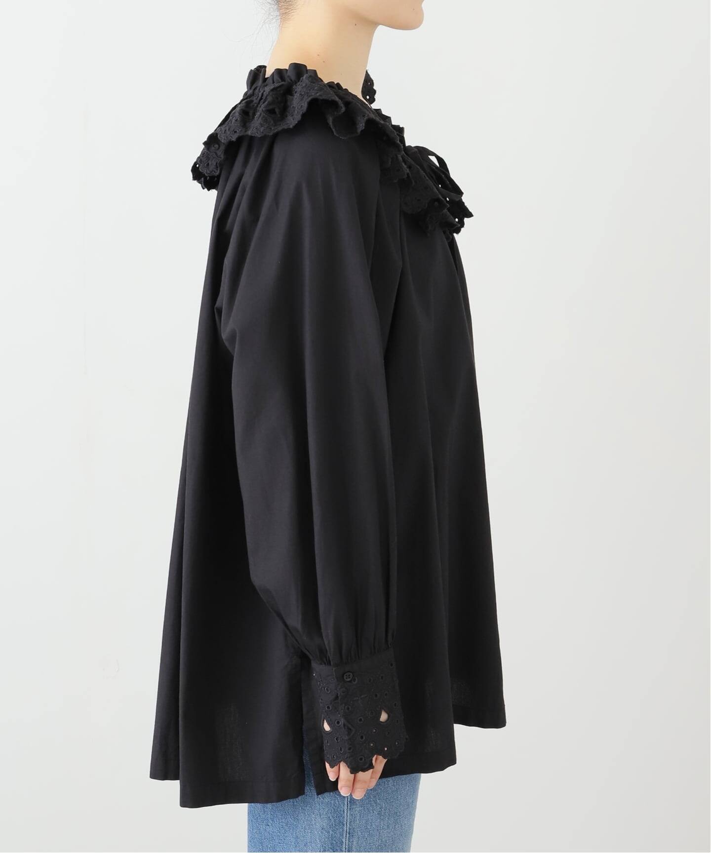 SARA MALLIKA/サラマリカ】 COTTON SCALLOP COLLAR BL：ブラウス