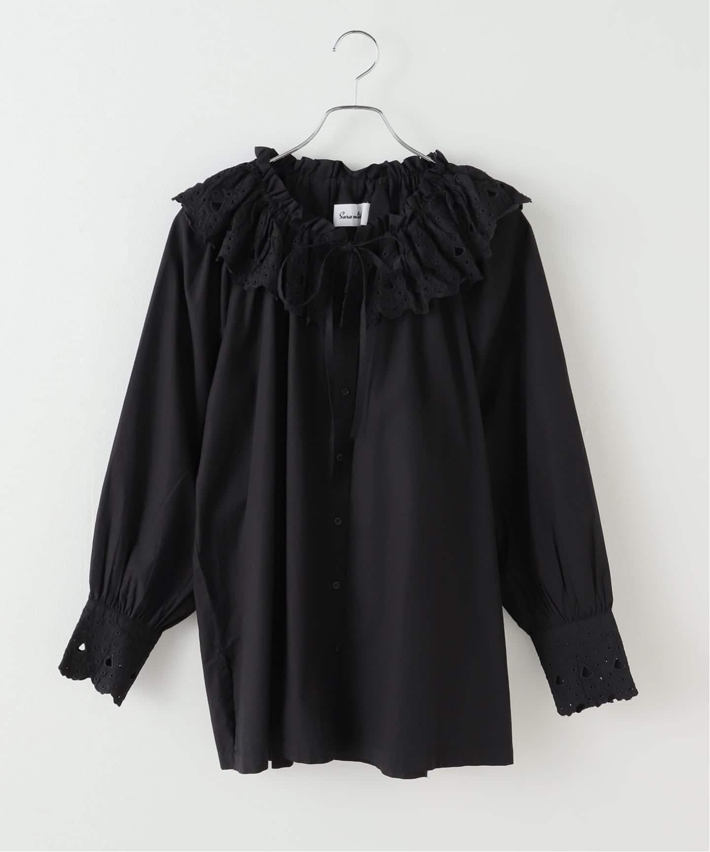 SARA MALLIKA/サラマリカ】 COTTON SCALLOP COLLAR BL：ブラウス