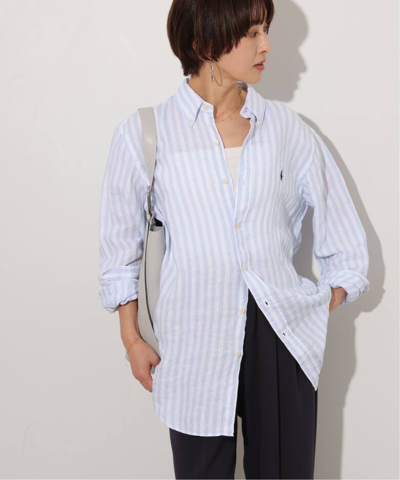 POLO RALPH LAUREN / ポロ ラルフ ローレン】ストライプリネンシャツ 