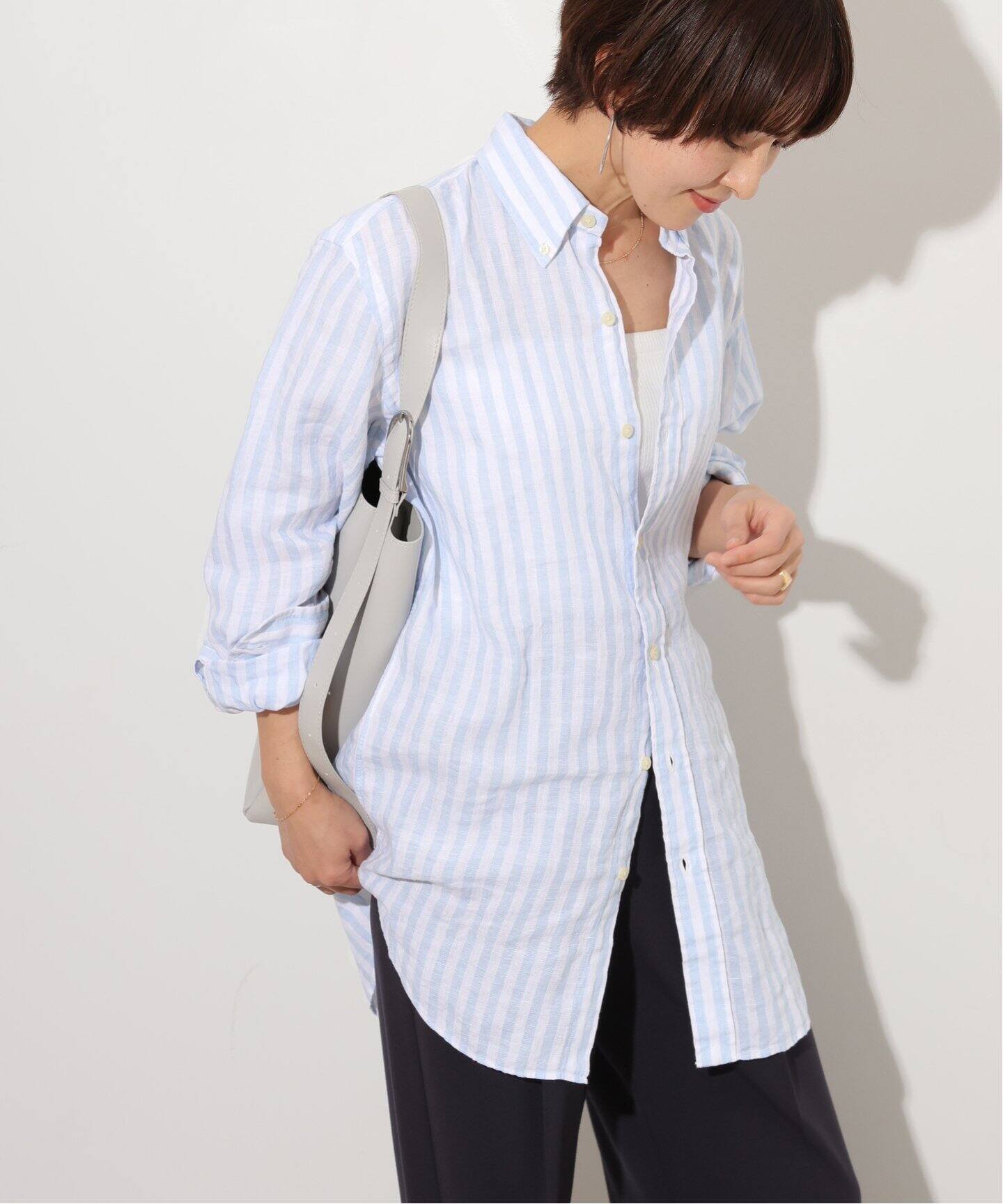 POLO RALPH LAUREN / ポロ ラルフ ローレン】ストライプリネンシャツ 