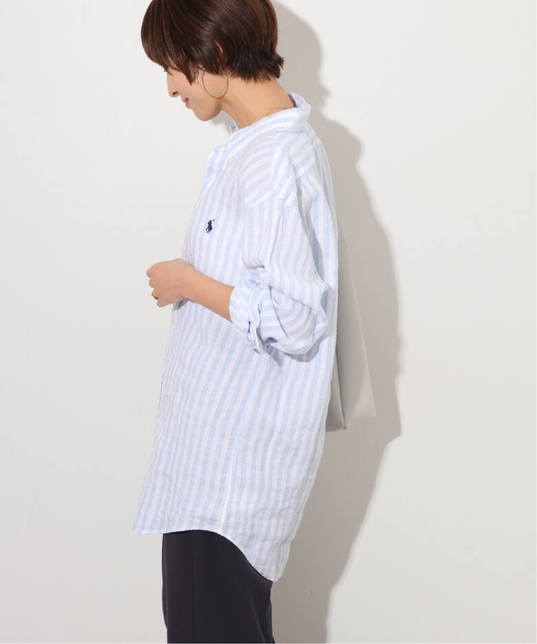 POLO RALPH LAUREN / ポロ ラルフ ローレン】ストライプリネンシャツ 