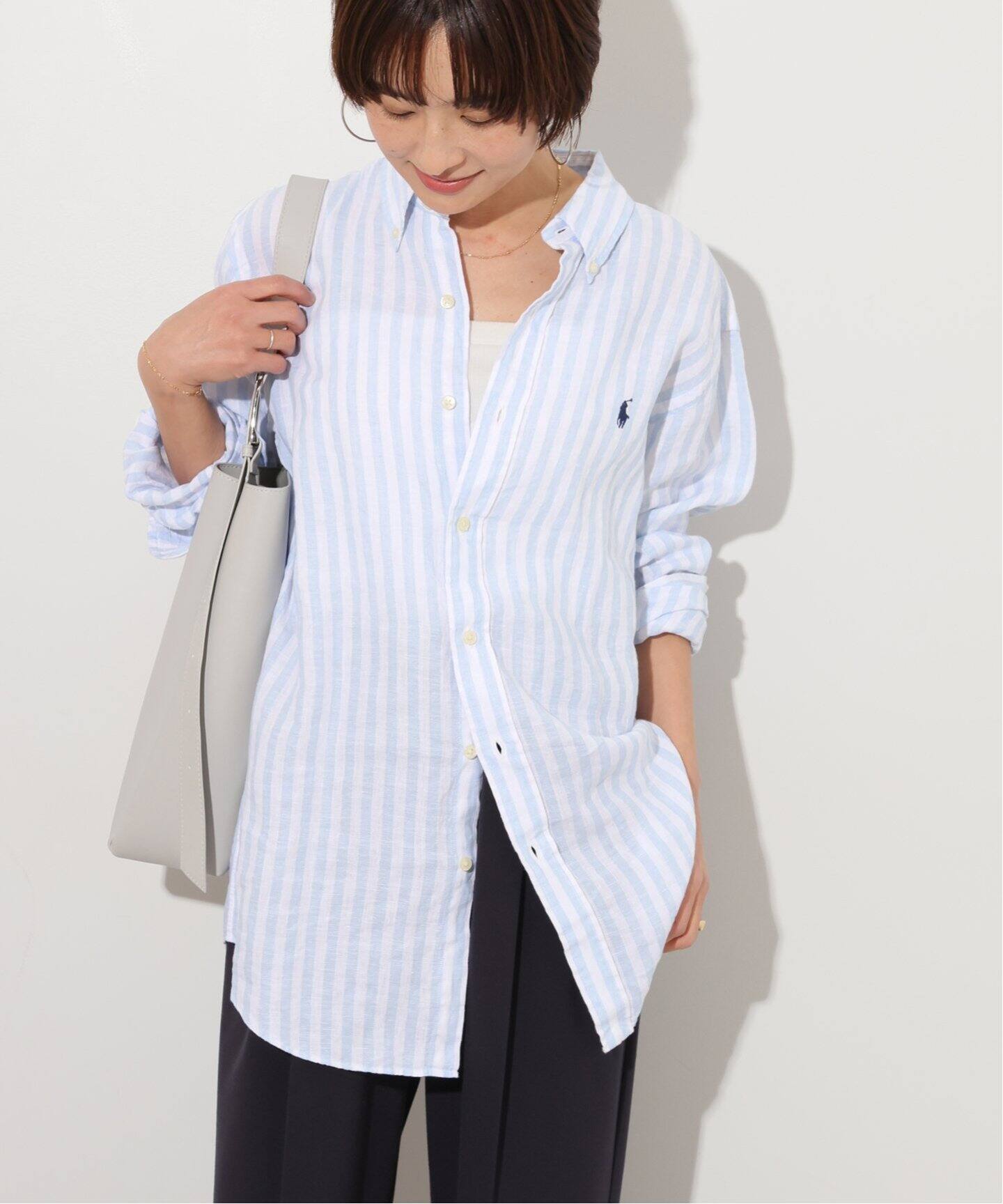 POLO RALPH LAUREN / ポロ ラルフ ローレン】ストライプリネンシャツ 