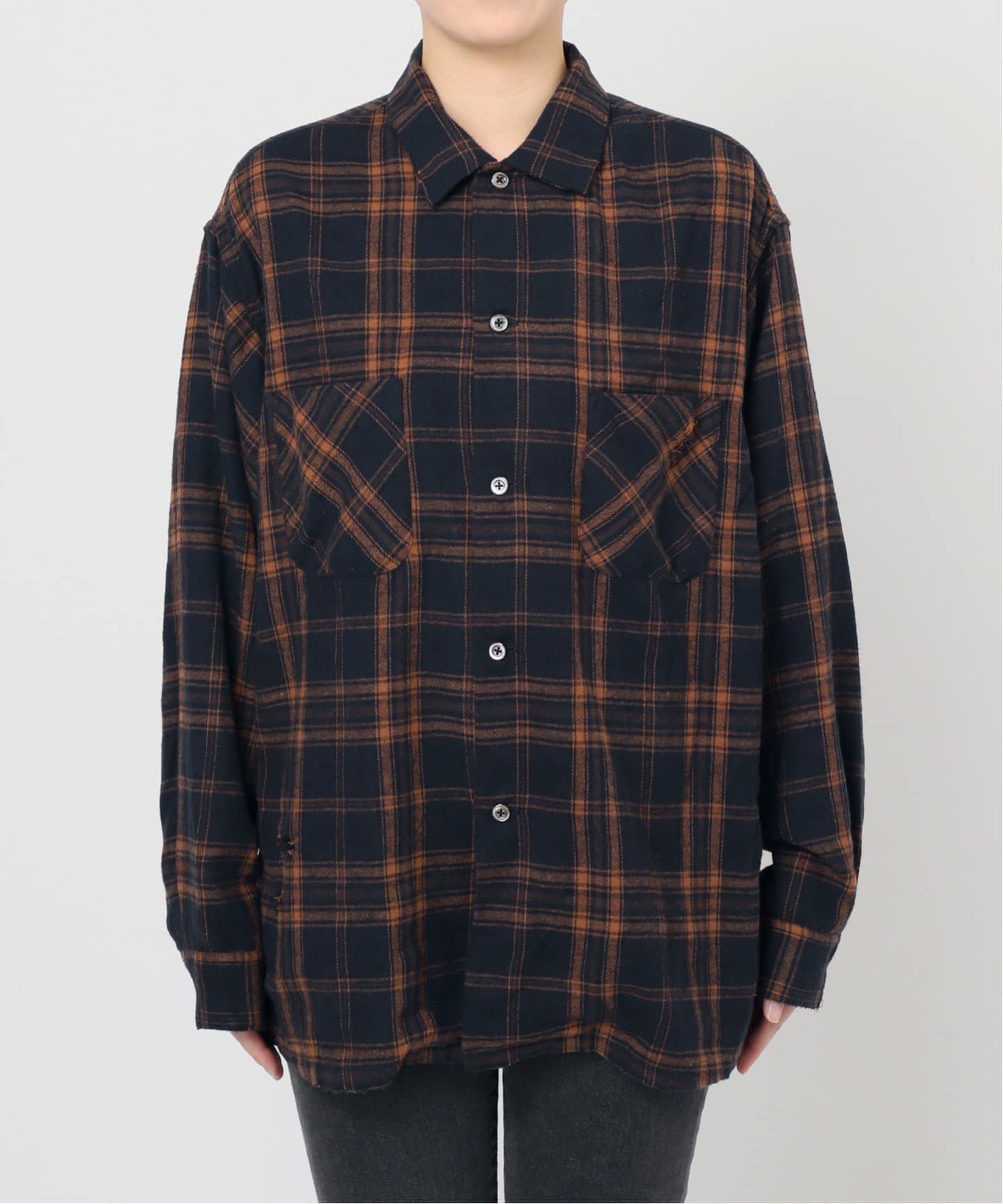 ブラウス シャツ 「Dan /ダンリバー」WORN OUT CHECK BOX SHIRT：シャツ レディース 予約》【Dan River/ダンリバー】WORN OUT CHECK BOX SHIRT