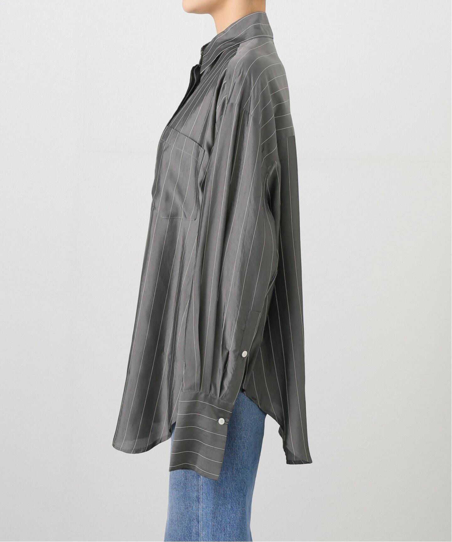 TODAYFUL/トゥデイフル】 Stripe Silky Shirts：シャツ（シャツ 