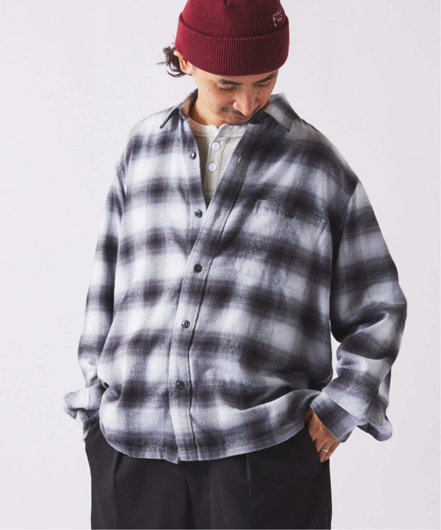 カラー オンブレ チェックシャツ（シャツ／ブラウス）｜JOURNAL