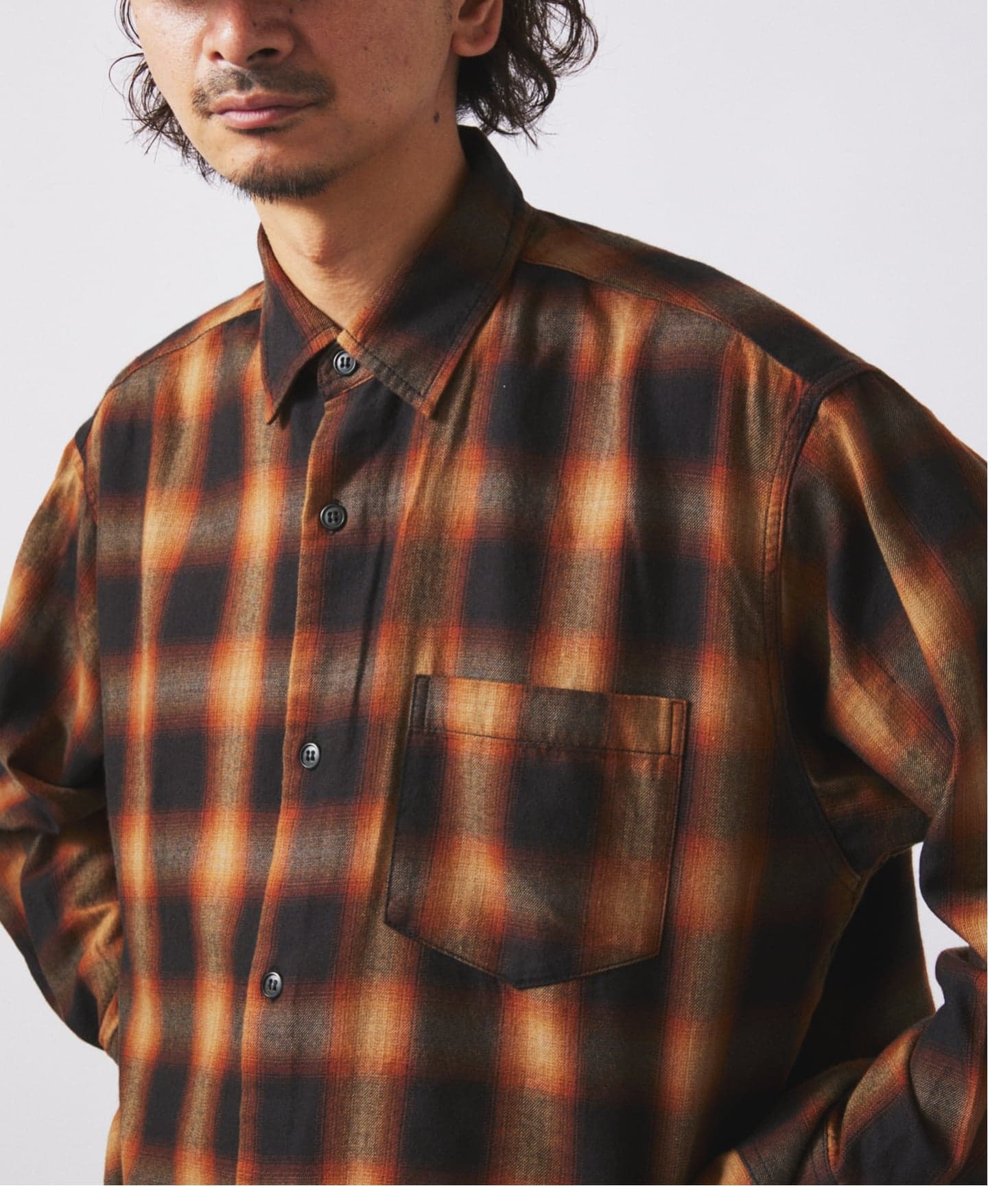 フランネル オンブレ チェック シャツ（シャツ／ブラウス）｜JOURNAL
