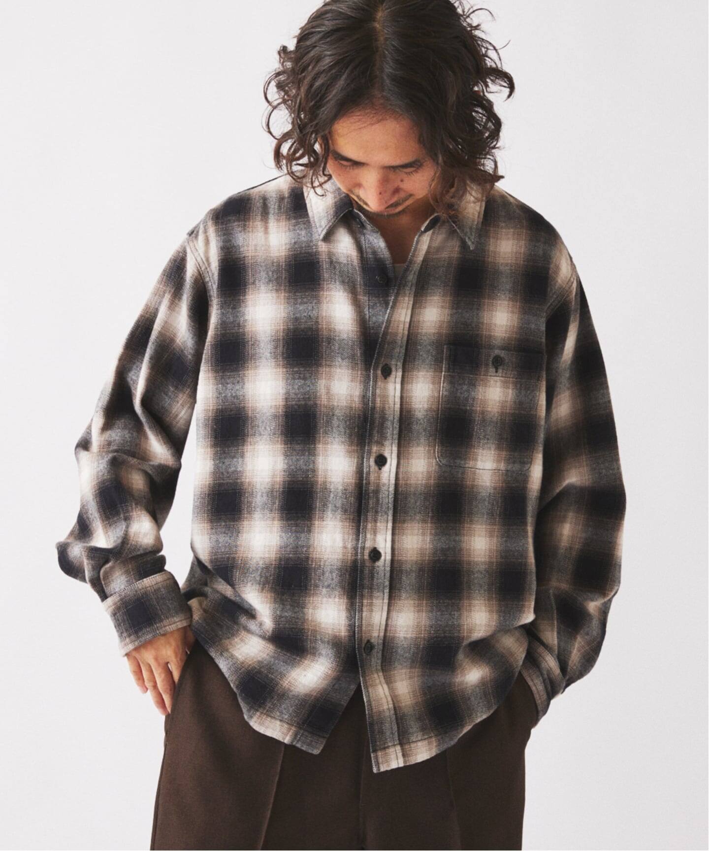 ジャーナルスタンダード レリューム（JOURNAL STANDARD relume）/USAコットン ネル オンブレチェック シャツ USAコットン ネル オンブレチェック シャツ（シャツ／ブラウス