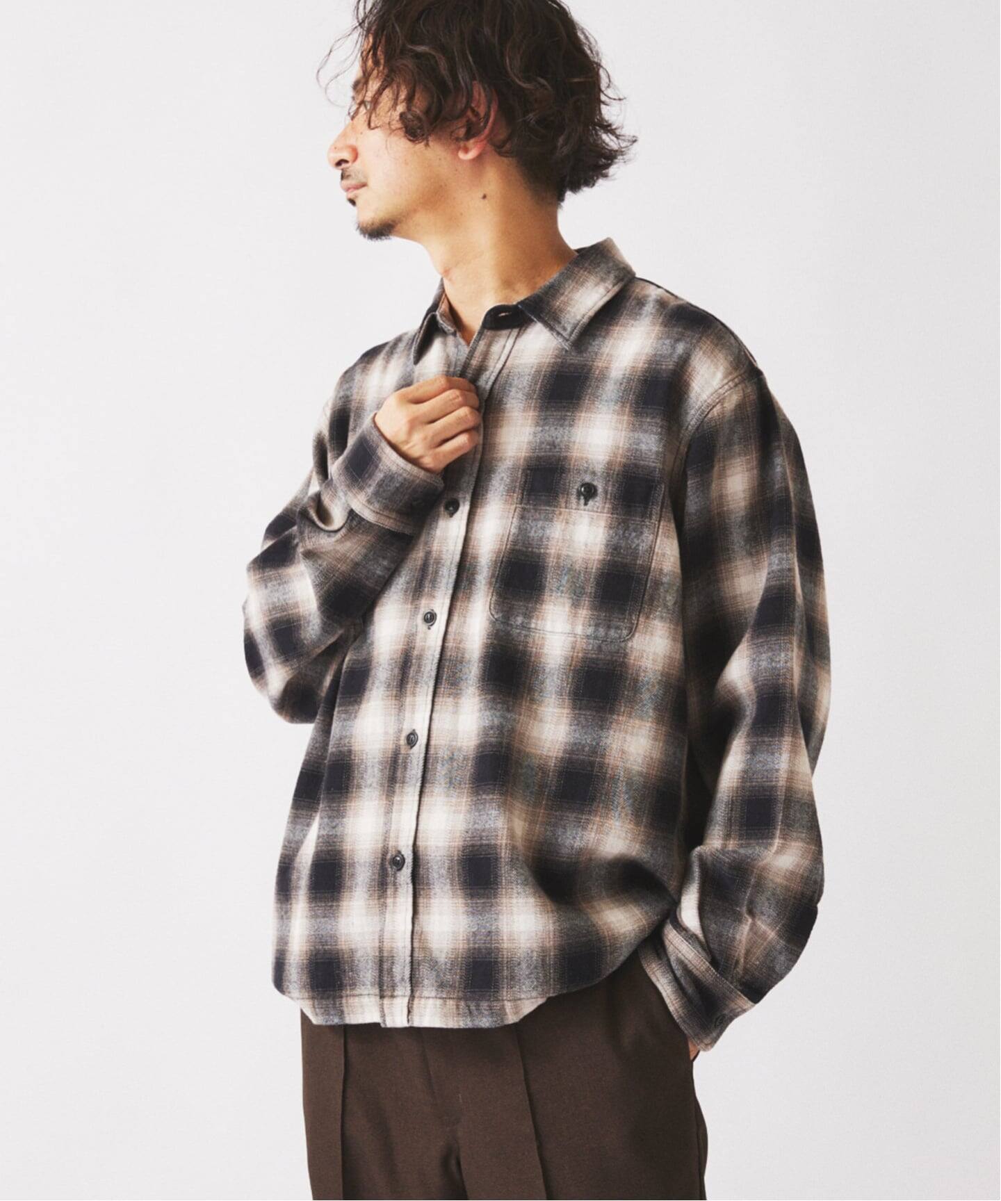 JOURNAL STANDARD　USAコットン ネル オンブレチェック シャツ USAコットン ネル オンブレチェック シャツ（シャツ／ブラウス