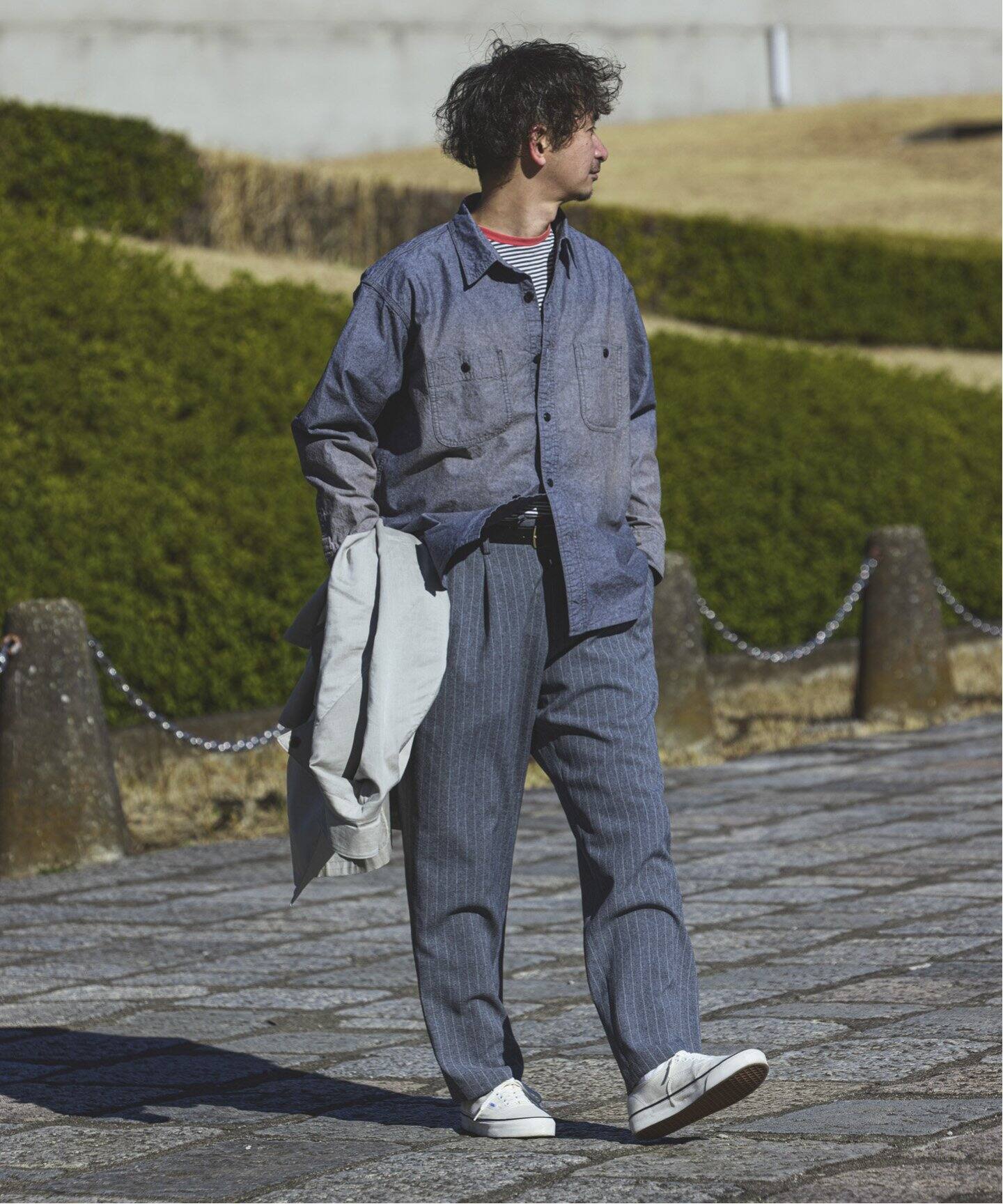 ジャーナルスタンダードラックス HARi シャンブレーオーバーサイズシャツ JOURNAL STANDARD（ジャーナルスタンダード） シャツ 「ZOZO限定