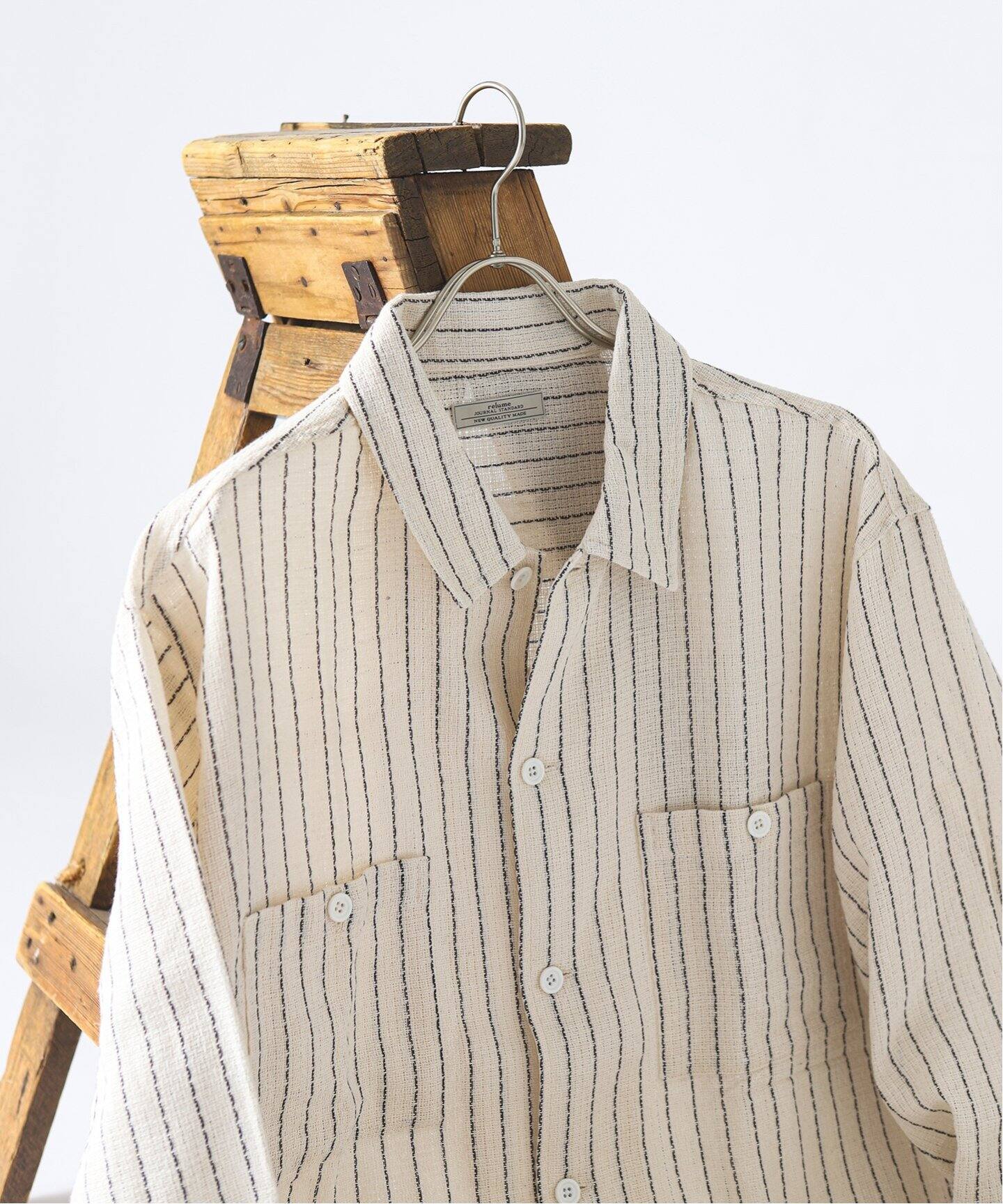 SINSS（シンス）の「Loose fit stripe shirt / ルーズフィット